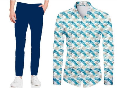 Jai Khodiyar Fashion Polycotton Self Design Shirt & Trouser Fabric