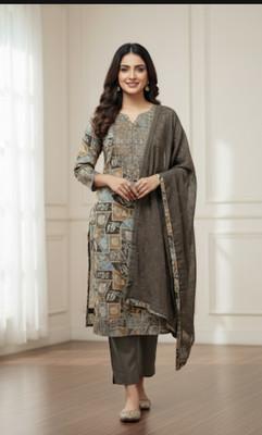 RIDDHI Polycotton Embellished, Printed Salwar Suit Material