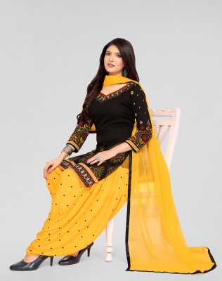 KASHII ENTERPRISE Crepe Polka Print Salwar Suit Material