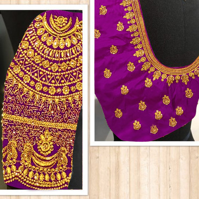 ORIGINEXCLUSIVE Art Silk Embroidered Blouse Material