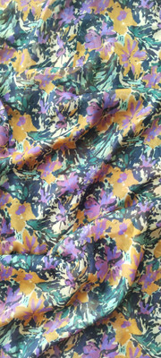 FusionFabrics Chiffon Floral Print Multi-purpose Fabric