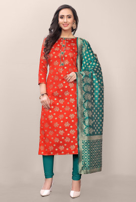 Krishiva Hub Brocade Self Design Salwar Suit Material