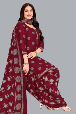 Simmu Pure Cotton Printed Kurta & Patiyala Material