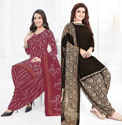 SEWDHAGA Crepe Self Design Salwar Suit Material