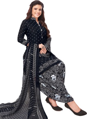 Murta Trends Crepe Floral Print, Printed, Geometric Print Salwar Suit Material