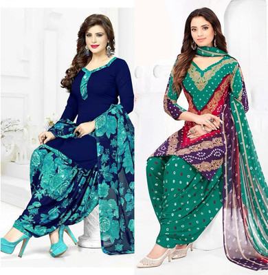 laxmi creation Crepe Printed Salwar Suit Material