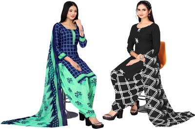 STYLEVEDA Crepe Printed Salwar Suit Material