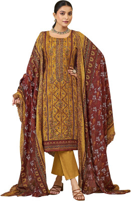 DRAVINAM Trends Pure Cotton Embroidered Salwar Suit Material
