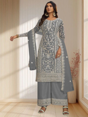 Amit Net/Lace Embroidered, Embellished Salwar Suit Material