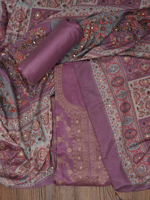 Jaipur Kurti Silk Blend Self Design Salwar Suit Material