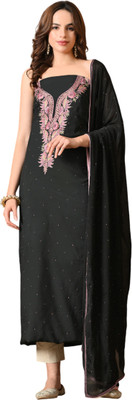 The Weavers Shop by Raavi Viscose Rayon Embroidered Salwar Suit Material