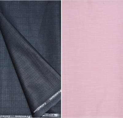 KUNDAN SULZ GWALIOR Cotton Blend Self Design Shirt & Trouser Fabric