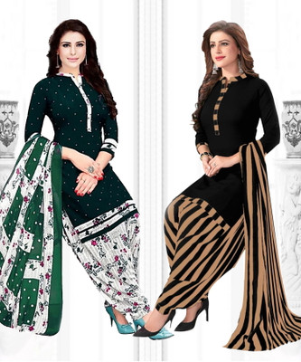YASHIKA Crepe Self Design Salwar Suit Material