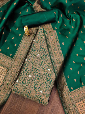 manvaa Jacquard Solid Salwar Suit Material