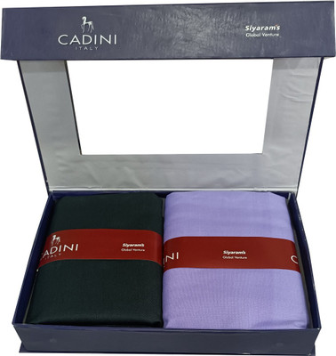 CADINI Cotton Blend Solid Shirt & Trouser Fabric