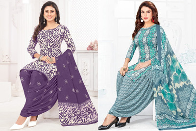 SIMPLYETHNIC Crepe Printed Salwar Suit Material
