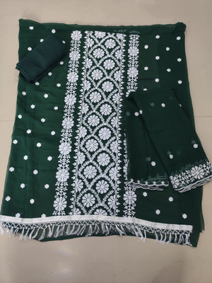 ETHNICBRITY Georgette Embroidered Salwar Suit Material