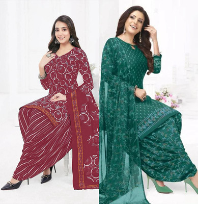 laxmi creation Crepe Printed Salwar Suit Material
