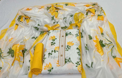 Shree paras creation Cotton Blend Printed Salwar Suit Material