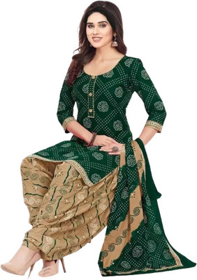 S Creation Crepe Printed Salwar Suit Material