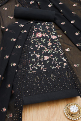 soch Crepe Floral Print Salwar Suit Material