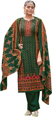 DRAVINAM Trends Wool Printed Salwar Suit Material