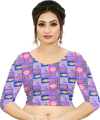 Gopinath creation Satin Printed Blouse Material