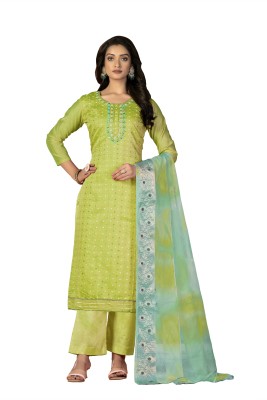 manvaa Jacquard Embellished Salwar Suit Material