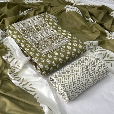 krishna boutique Pure Cotton Printed Salwar Suit Material