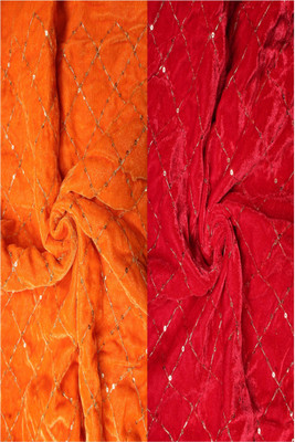 Durga Velvet Embroidered Blouse Material