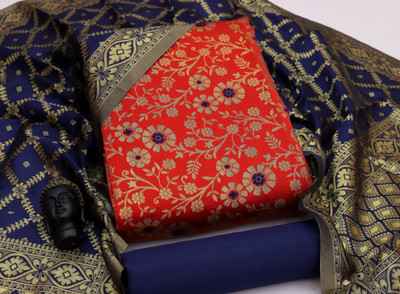 RolyPoly Silk Blend Floral Print Salwar Suit Material