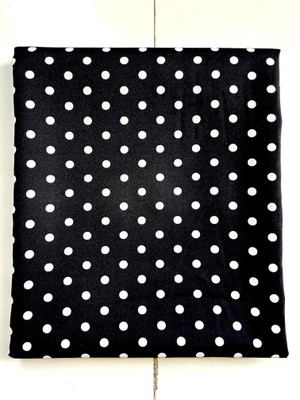 KurtiKo Crepe Polka Print Gown/Anarkali Kurta & Bottom Material