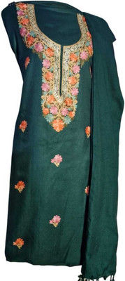 SS Fashion Wool Embroidered Salwar Suit Material