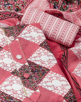 krishna boutique Pure Cotton Printed Salwar Suit Material
