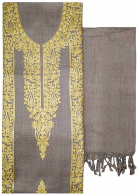 Kashmiri Wool Embroidered Salwar Suit Material