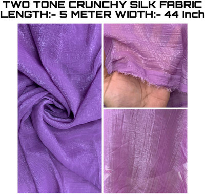 KRISHNAM TRENDS Silk Blend Self Design Multi-purpose Fabric