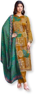 Rosaniya Wool Printed Salwar Suit Material