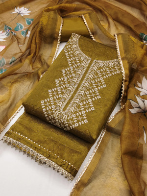 Tavas Silk Blend Embellished Kurta & Churidar Material
