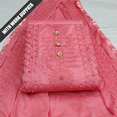 Vedanya Creation Pure Cotton Self Design Salwar Suit Material
