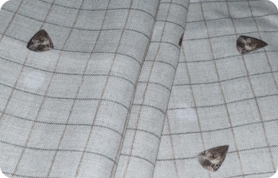 J.Jamsty Linen Blend Graphic Print Shirt Fabric
