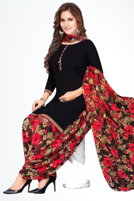 SAPTAPADI DESIGNER Crepe Self Design Salwar Suit Material