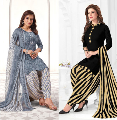 SIMPLYETHNIC Crepe Self Design Salwar Suit Material