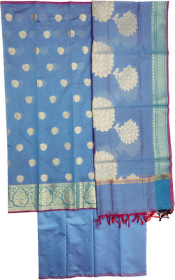 SHREEMAA CREATIONS Cotton Silk Self Design Salwar Suit Material