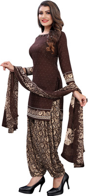Nirvaan Crepe Solid, Floral Print, Printed, Geometric Print Salwar Suit Material
