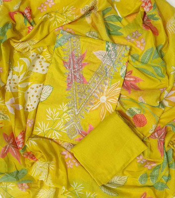 FAB JUNCTION Pure Cotton Printed Salwar Suit Material