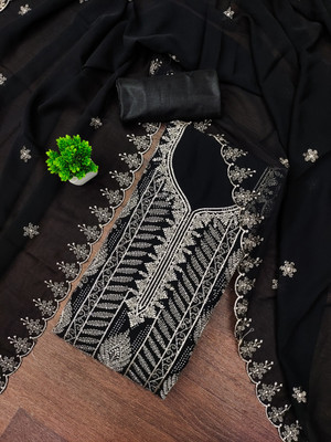 PandadiSaree Georgette Embroidered Salwar Suit Material