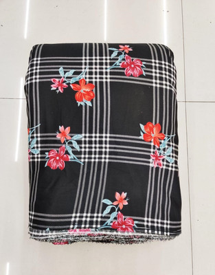 Dwijupal Crepe Solid, Printed Kurta Fabric