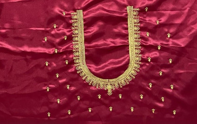 Soundarya Silk Blend Embroidered Blouse Material