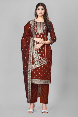 SHREE HARI FAB Art Silk Self Design Kurta & Churidar Material