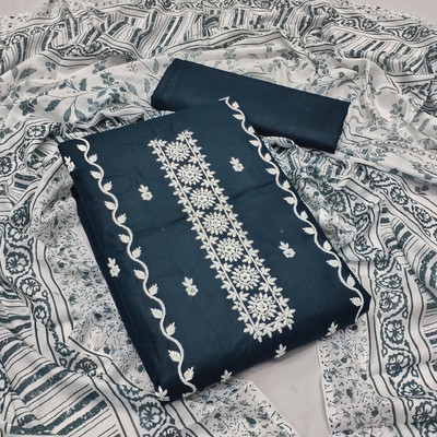 A To Z Cart Pure Cotton Embroidered Salwar Suit Material